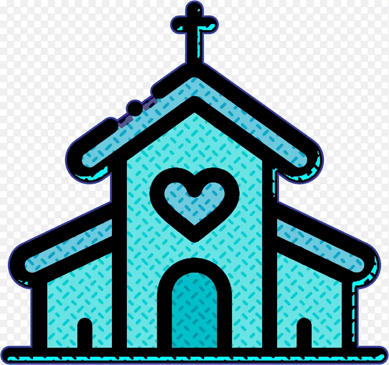 教堂图标 家庭图标 徽标