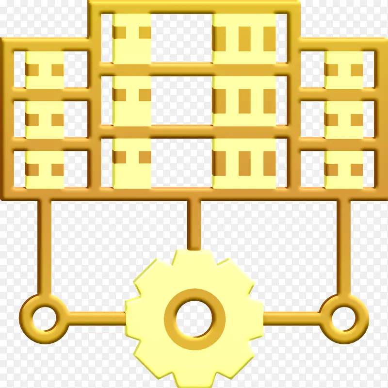 系统图标 服务器图标 黄色