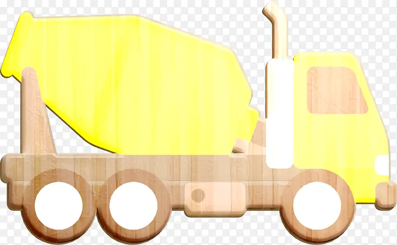 建筑图标 卡车图标 黄色