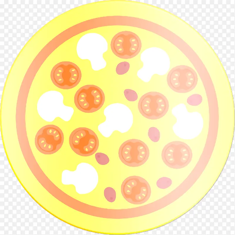 派对和庆典图标 披萨图标 圆圈