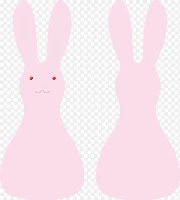 卡通兔子 可爱兔子 水彩