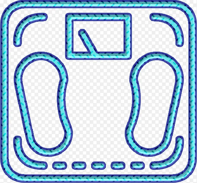 体重图标 体重秤图标 线条