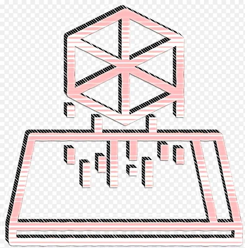 虚拟现实图标 增强现实图标 线条