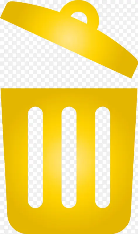 垃圾桶 标志 黄色