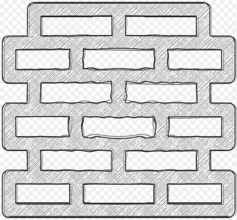 砖块图标 墙壁图标 建筑图标