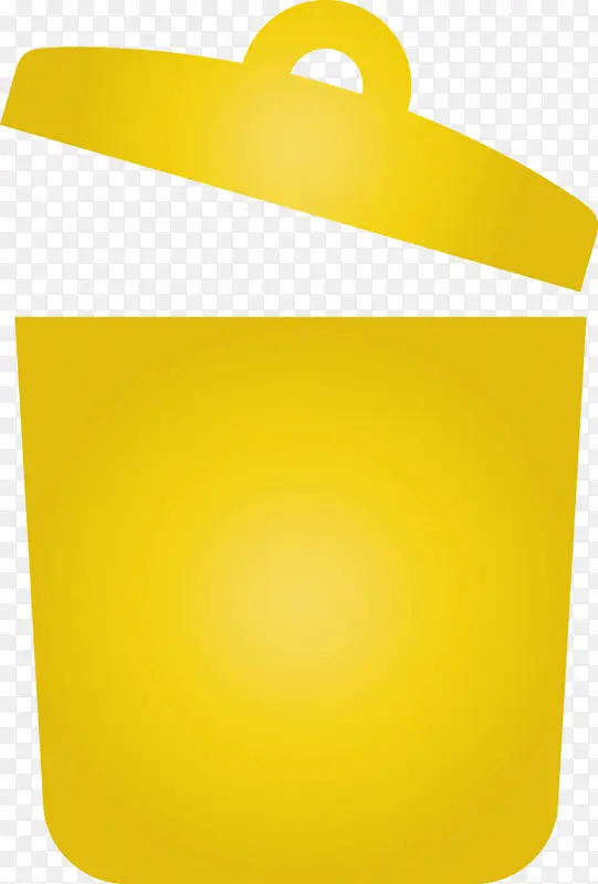 垃圾桶 矩形 黄色