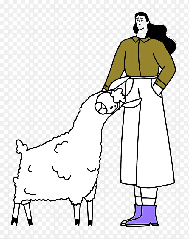 羊驼 卡通 服装