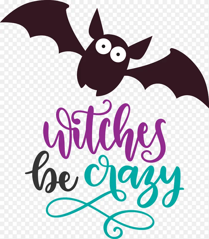 万圣节快乐卡通标志人物米紫色线条蝙蝠科学