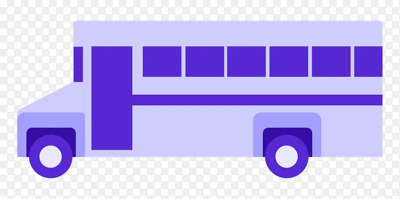 卡通巴士 标志 紫罗兰
