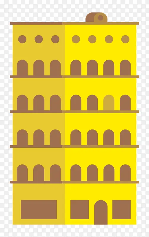 高层建筑 黄色 线条