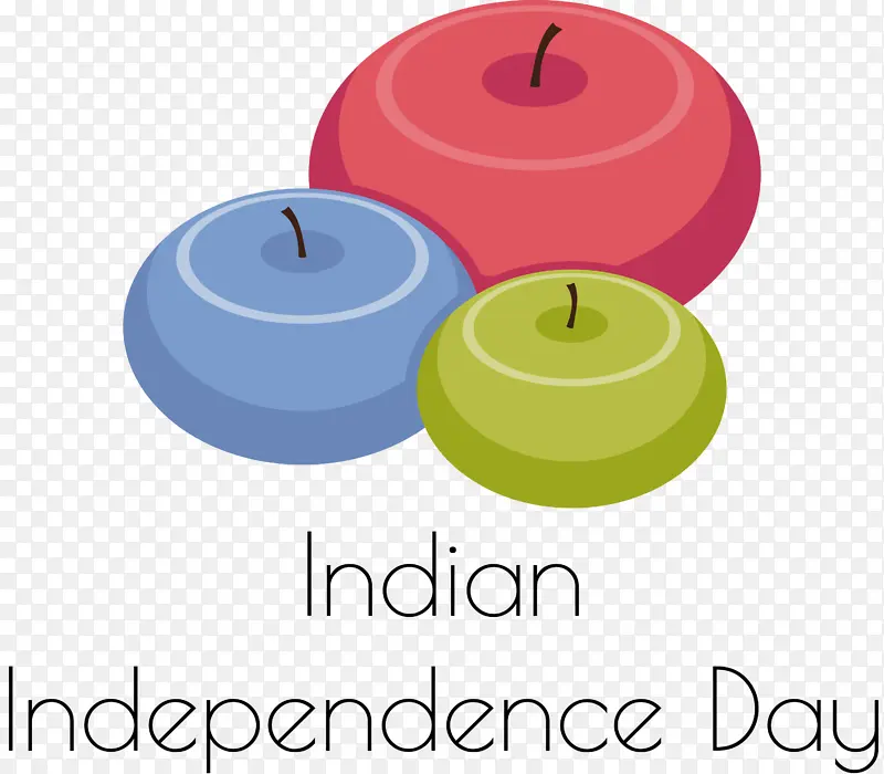 印度独立日 圆圈 苹果