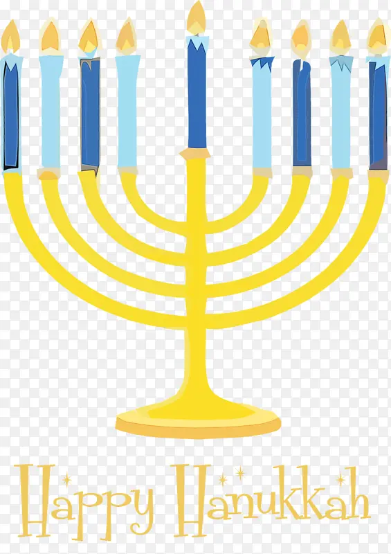 光明节 犹太节日 水彩画