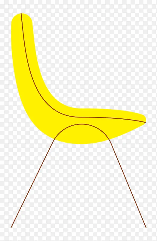椅子 黄色 线条
