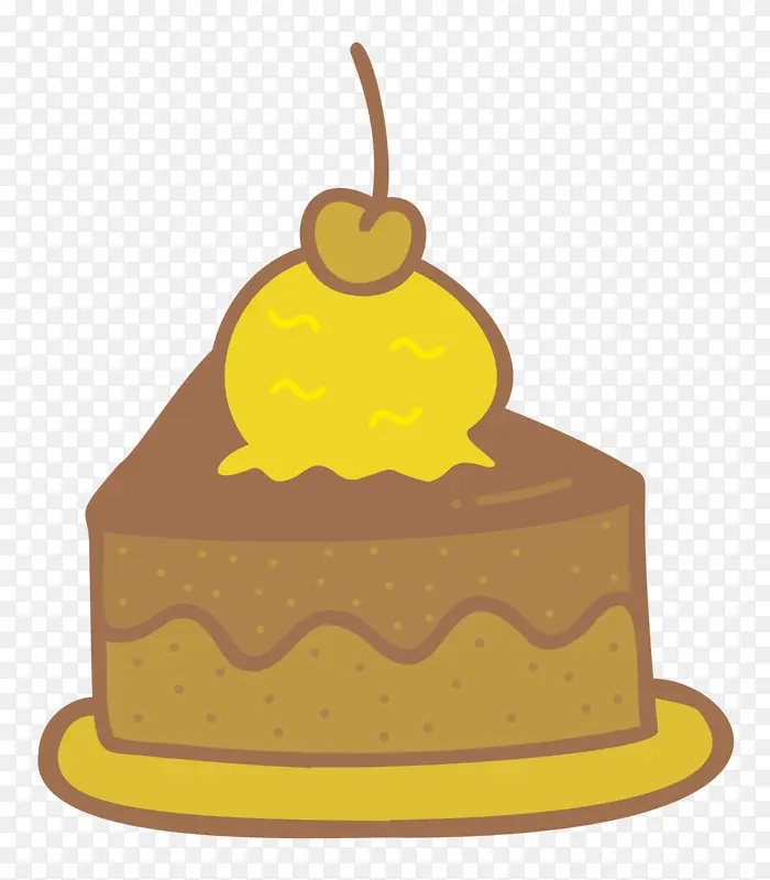 甜点蛋糕黄色水果结块