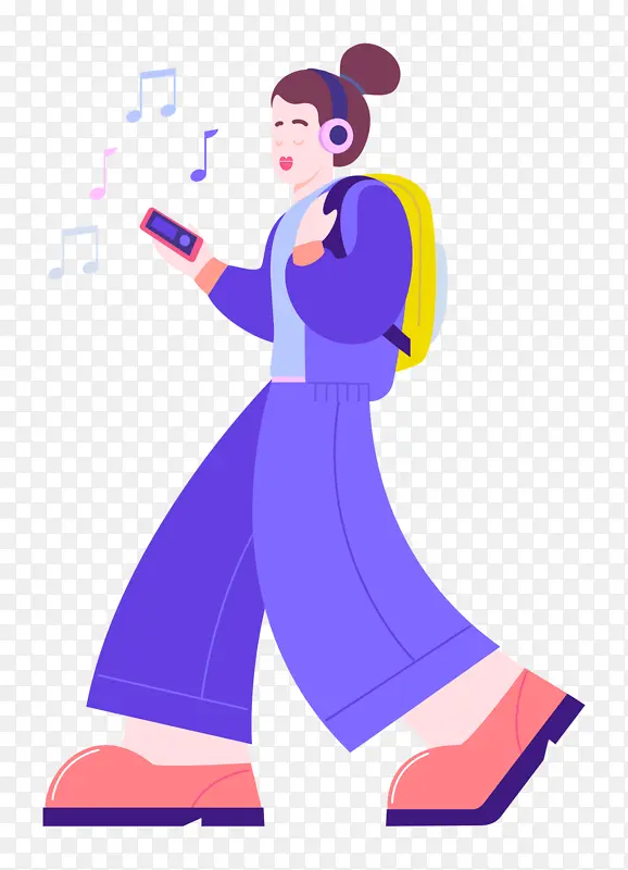 听音乐 卡通 人物PNG图片素材下载_图片编号7223760-PNG素材网