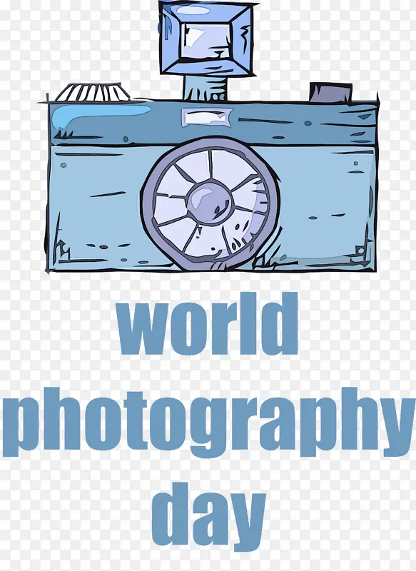 世界摄影日 标志 卡通