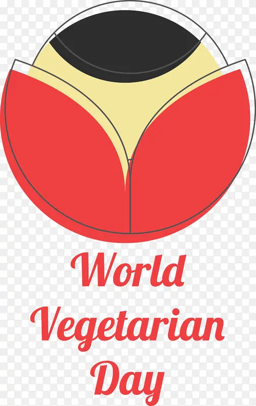 世界素食日 标志 卡通