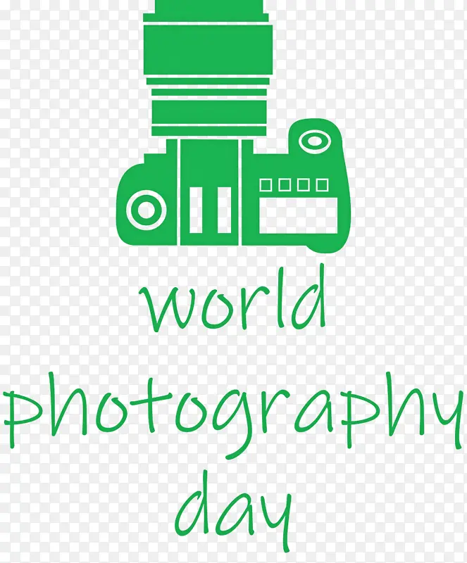 世界摄影日 标志 绿色