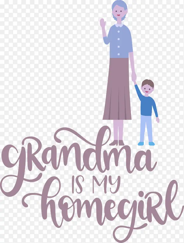 奶奶 标志 卡通