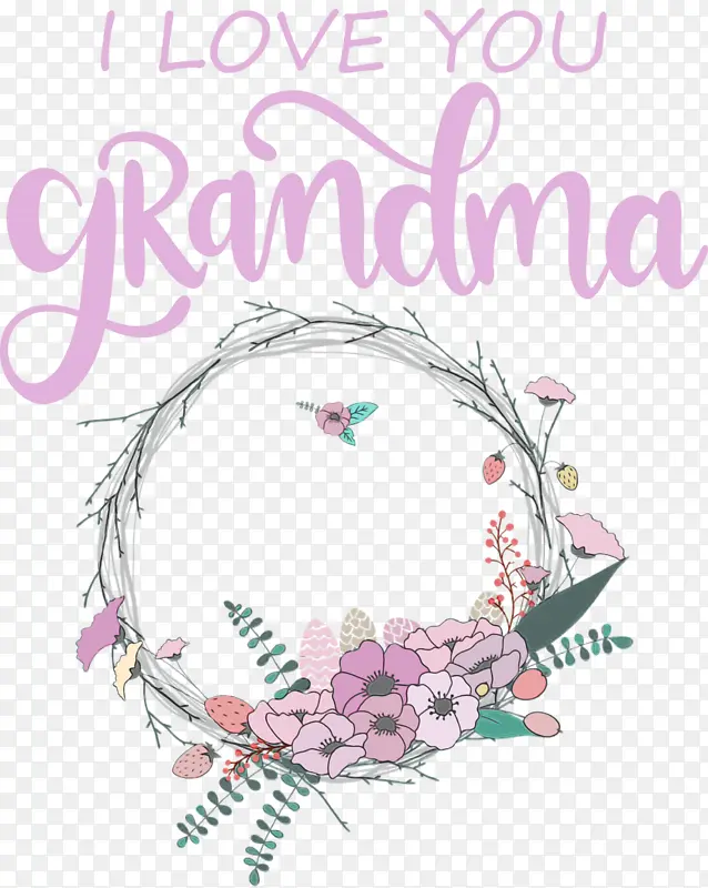 奶奶 祖母节 水彩