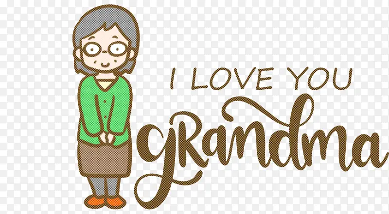 奶奶 祖母节 标志