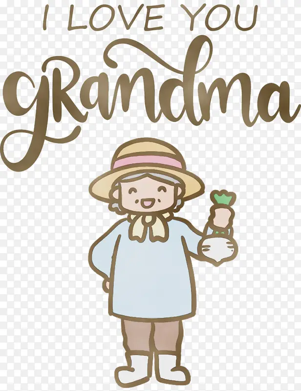祖母节 祖母 水彩画