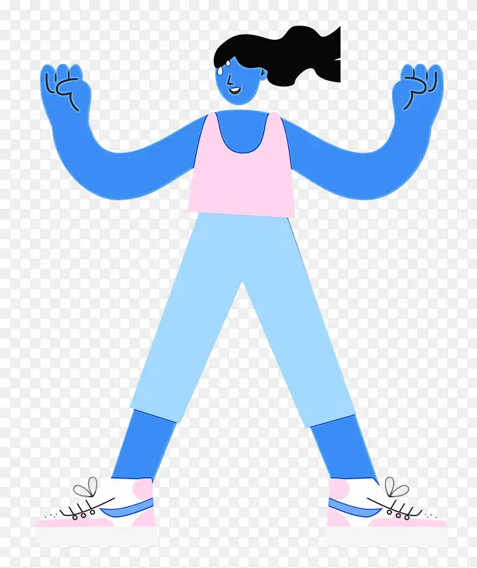 举手 水彩画 油漆