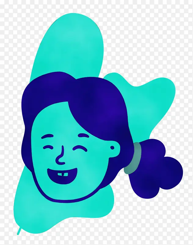 快乐牙齿 水彩画 颜料
