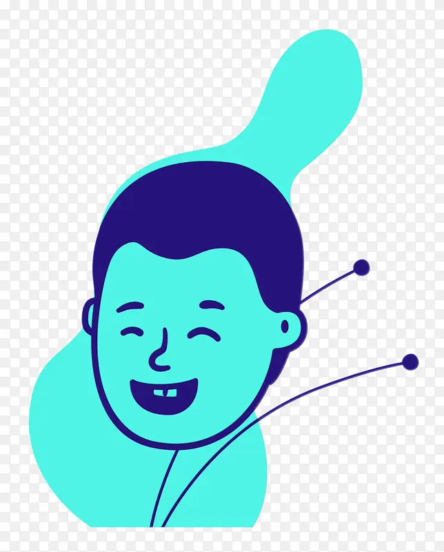快乐的牙齿 水彩画 油漆