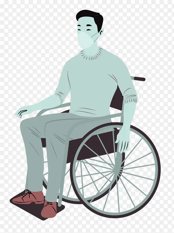 坐着 轮椅 椅子