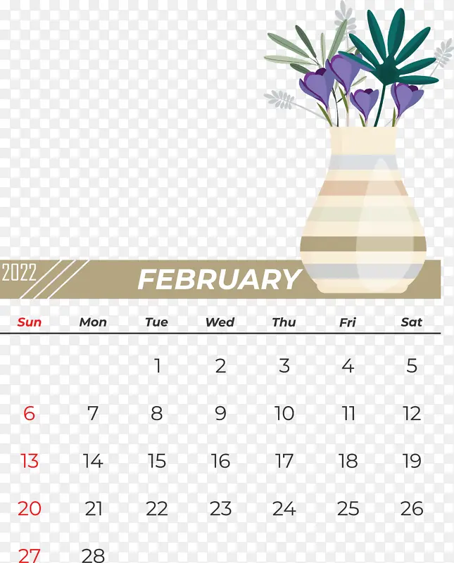 日历 数字 花瓶