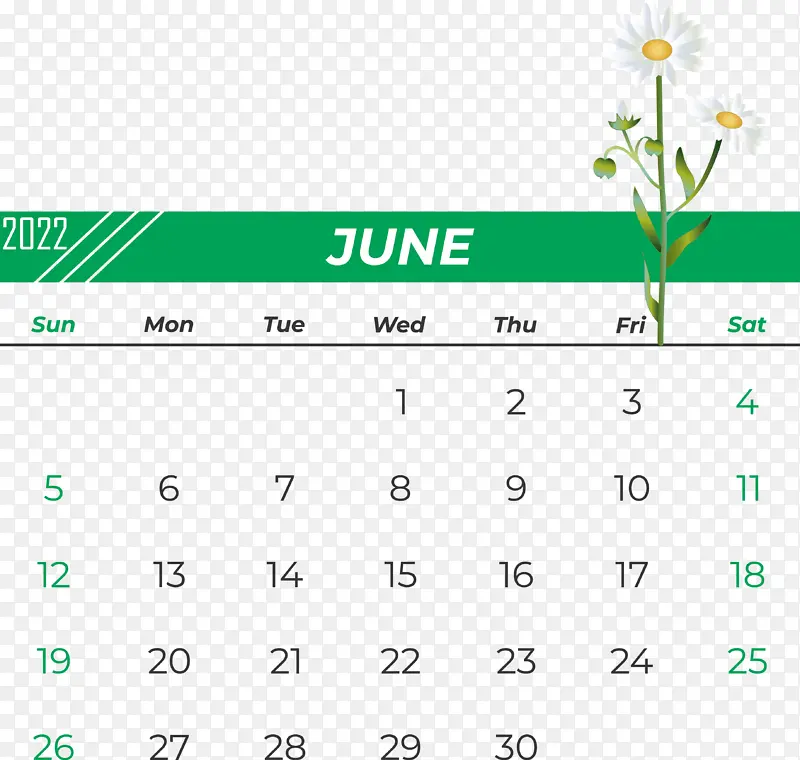 线条 绿色 日历