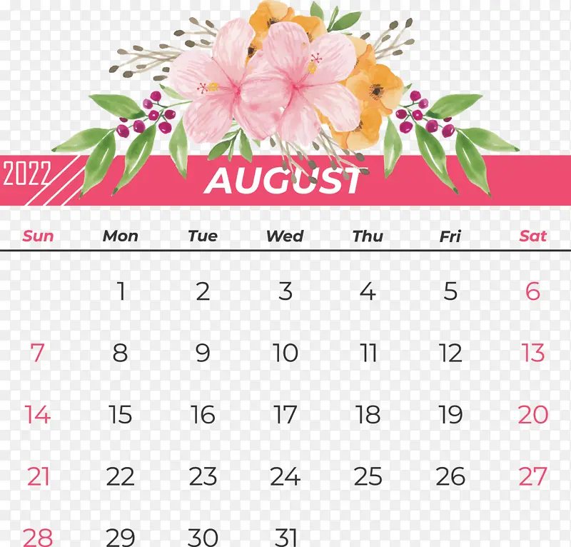 花卉设计 日历 花瓣
