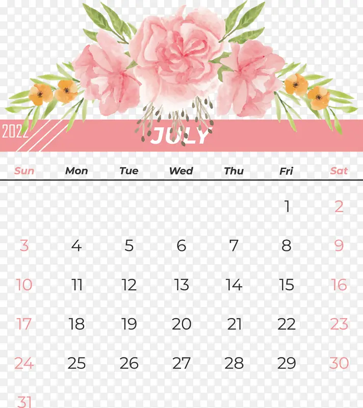 日历 花 花卉设计