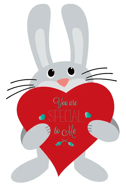 兔子 卡通 心脏