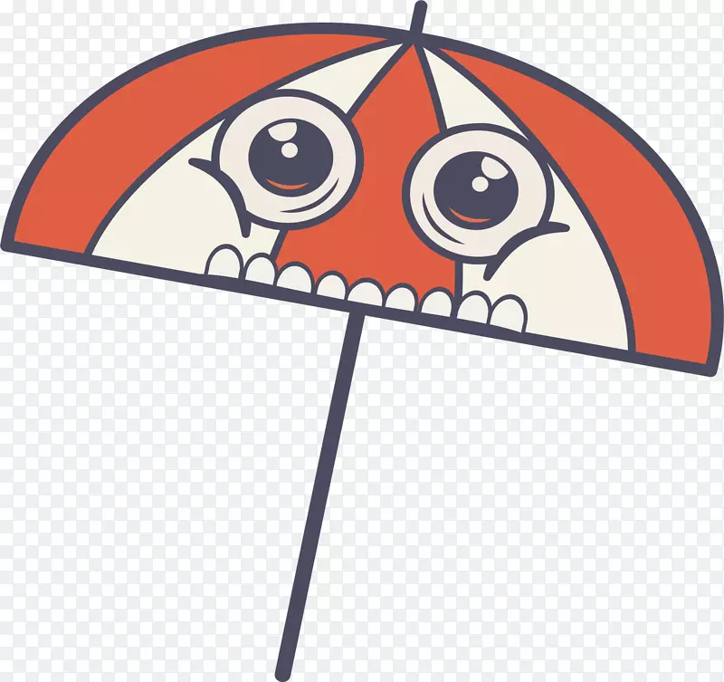 卡通雨伞矢量图