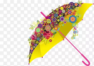 花纹装饰的雨伞