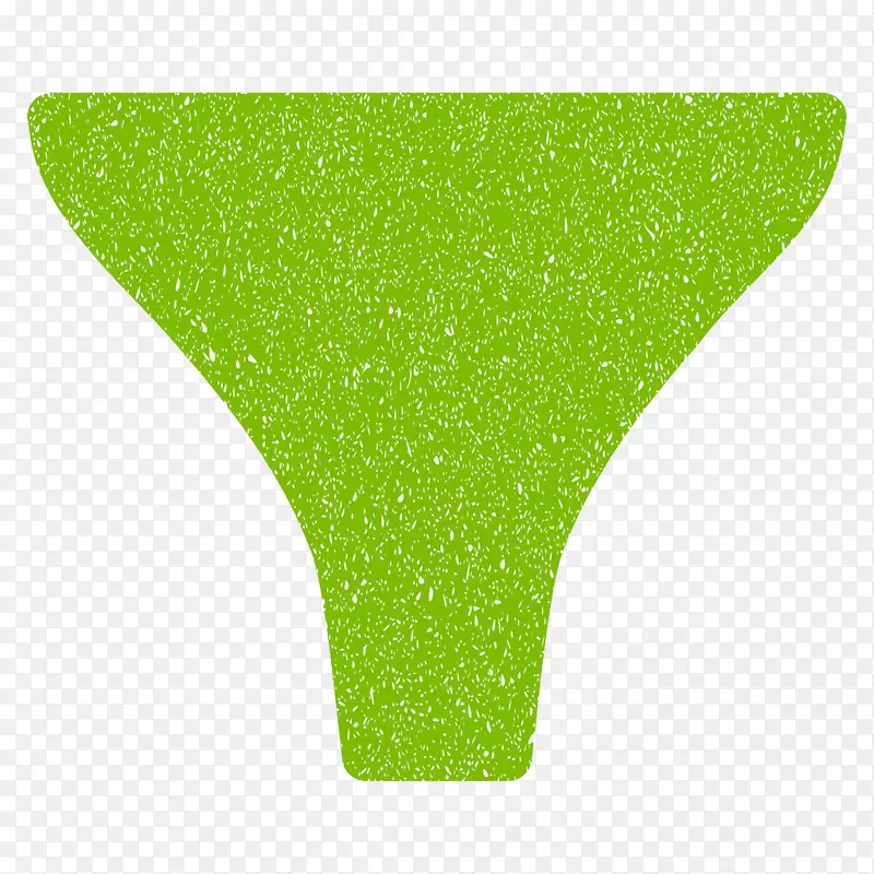 绿色艺术锥形漏斗过滤图标