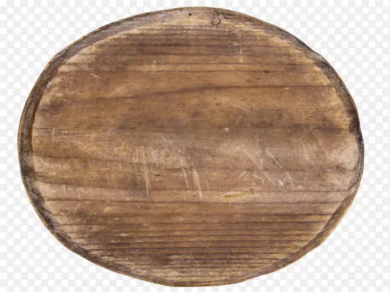 棕色木质纹理做旧圆木盘实物