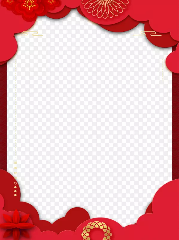 立体剪纸边框