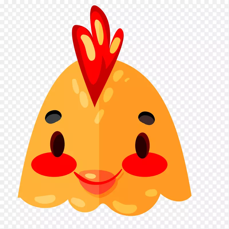 卡通小公鸡头像设计