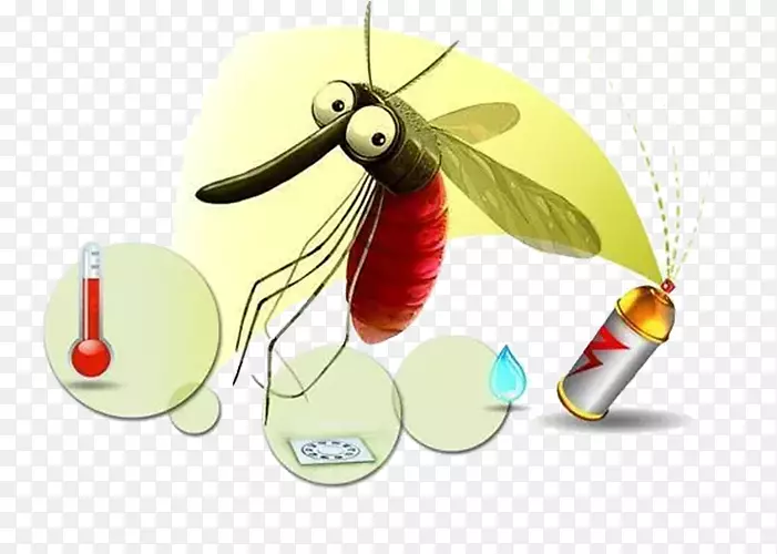 蚊虫喷雾剂漫画