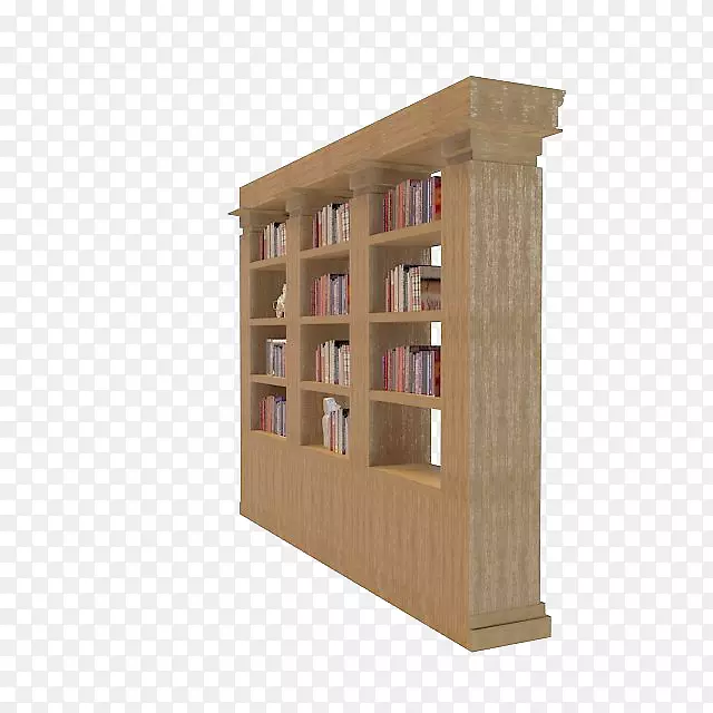 家具模型木质书架