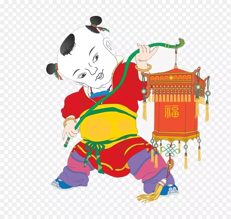 提灯笼的小孩PNG图片素材下载_图片编号7256341-PNG素材网
