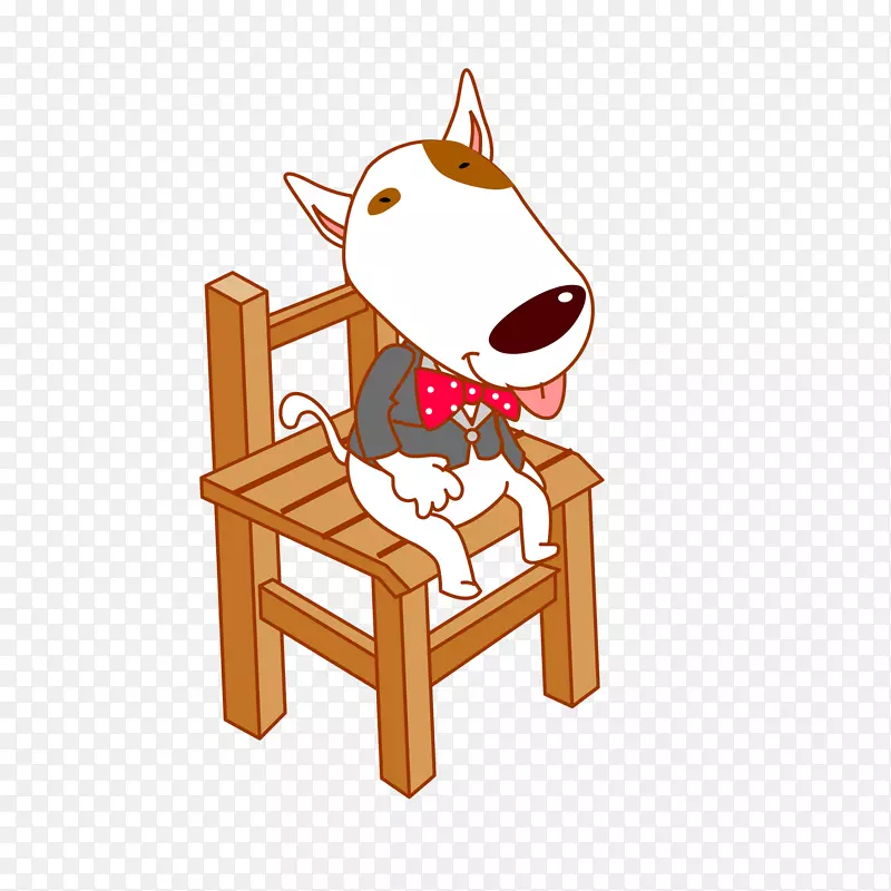 坐在椅子上的小狗设计