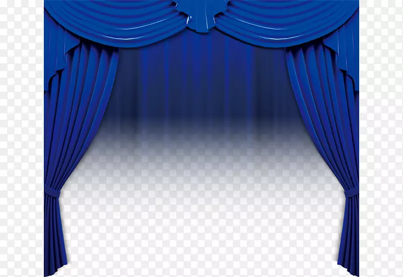 创意设计蓝色舞台幕布