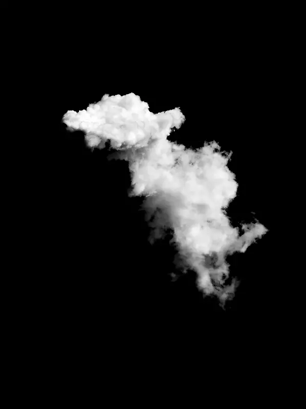 漂浮飘散的白色烟柱云朵雾气 免扣素