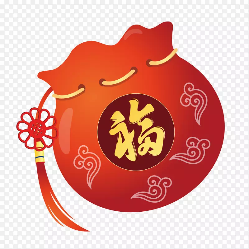 一只手绘的卡通福袋PNG图片素材下载_图片编号7259847-PNG素材网