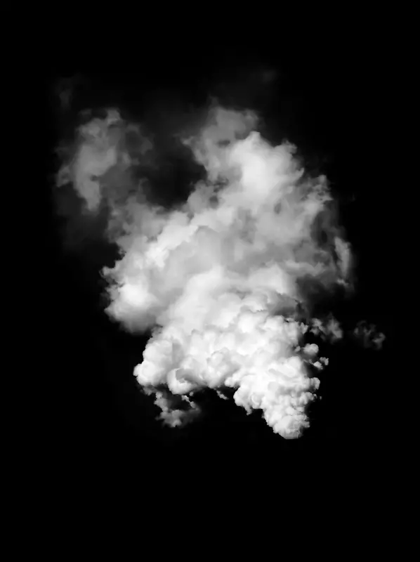 漂浮飘散的白色烟柱云朵雾气的免扣素材