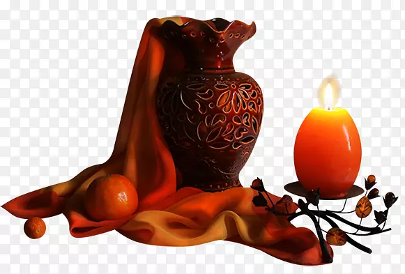 蜡烛与花瓶烛台免扣png高清图片